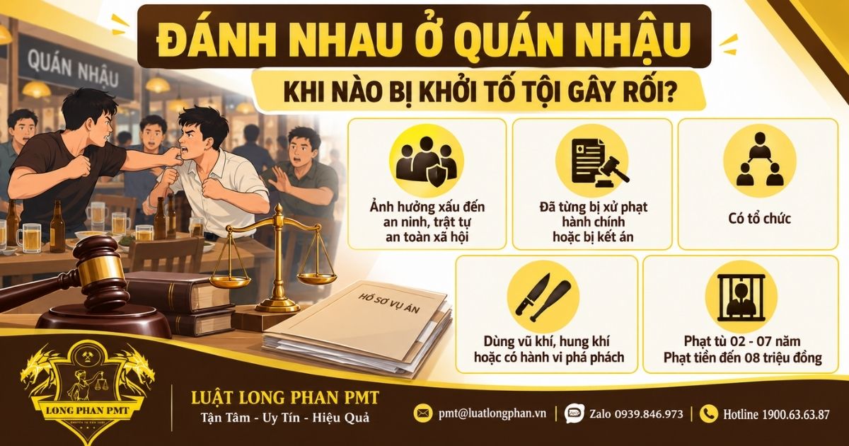 Đánh nhau ở quán nhậu và căn cứ xử phạt hành chính hoặc truy cứu hình sự