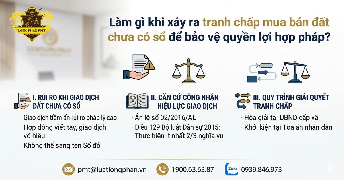 Hướng dẫn quy trình giải quyết tranh chấp mua bán đất chưa có sổ và bảo vệ quyền lợi hợp pháp
