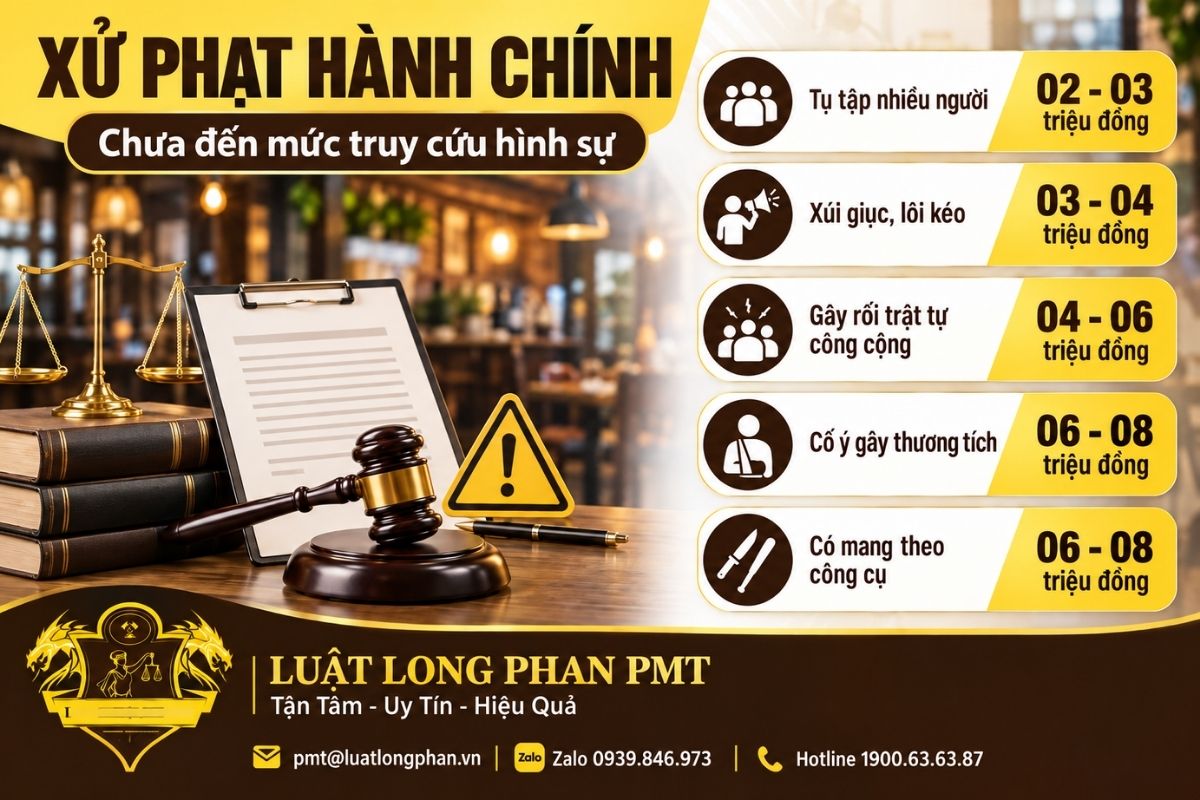 Xử phạt hành chính hành vi gây rối trật tự công cộng chưa đến mức truy cứu hình sự