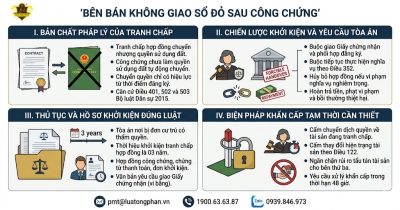 Quy trình pháp lý xử lý trường hợp bên bán không giao sổ đỏ sau khi công chứng hợp đồng.