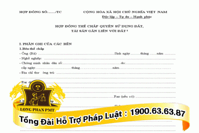 Mẫu hợp đồng thế chấp nhà đất để vay tiền
