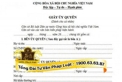 mau giay uy quyen cua ca nha