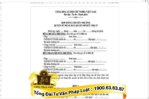 cong chung chung thuc hop dong theo quy dinh cua luat dat dai