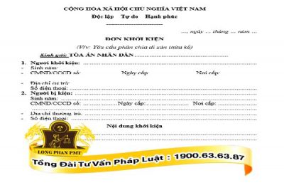 huong dan mau don khoi kien chia thua ke