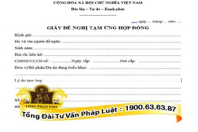 huong dan viet giay de nghi tam ung hop dong