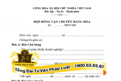 mau hop dong van chuyen hang hoa