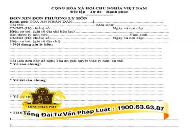 huong dan viet don khoi kien don phuong ly hon