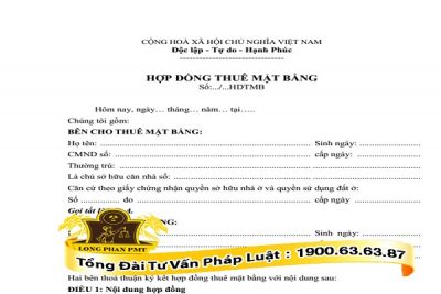 Nhung luu y khi thue mat bang