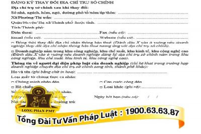 huong dan viet mau thong bao thay doi dia chi cong ty