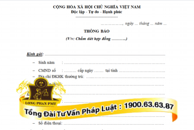 mau hop dong thong bao cham dut hop dong kinh te