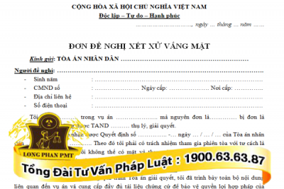 mau don de nghi xet xu vang mat vu an dan su