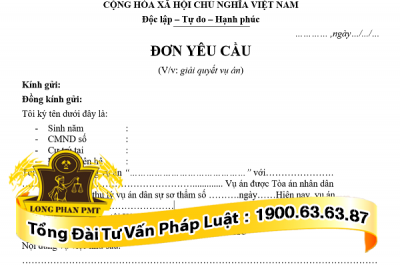 mau don yeu cau dua vu an ra xet xu