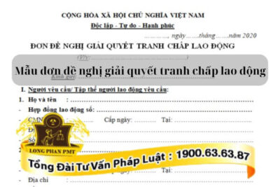 Đơn đề nghị giải quyết tranh chấp lao động