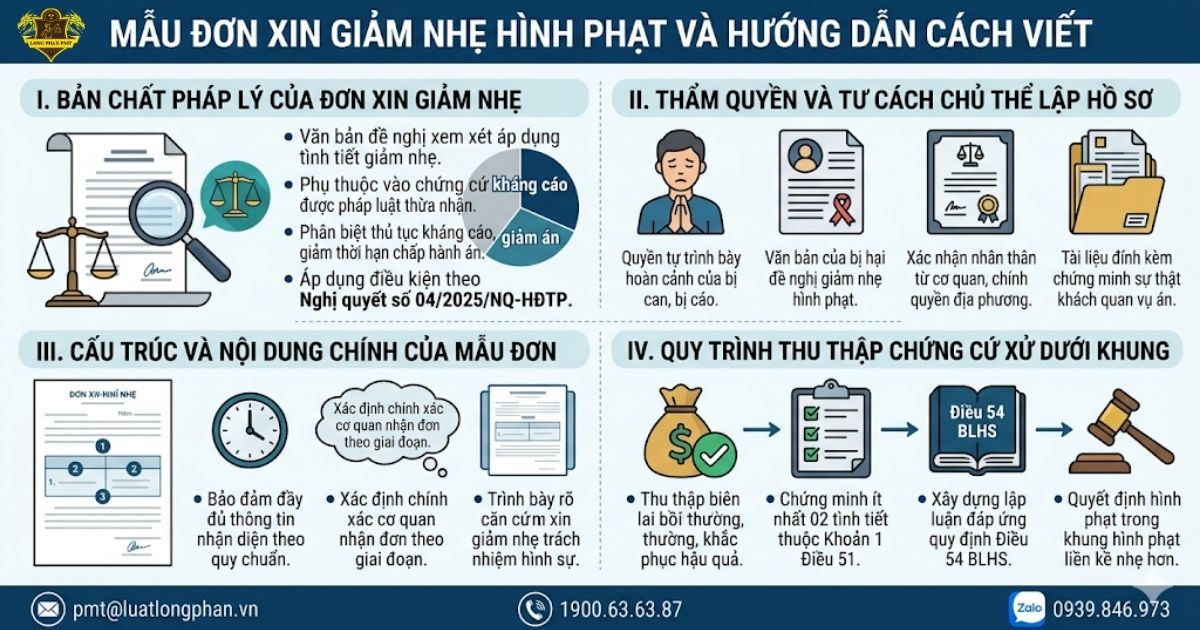 Cách viết mẫu đơn xin giảm nhẹ hình phạt chuẩn pháp lý.