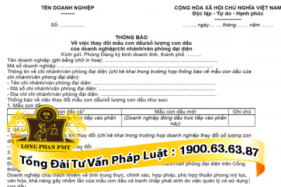 mau thong bao ve viec thay doi mau con dau