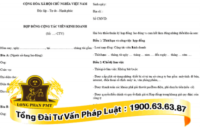 hướng dẫn soạn mẫu hợp đồng cộng tác viên kinh doanh