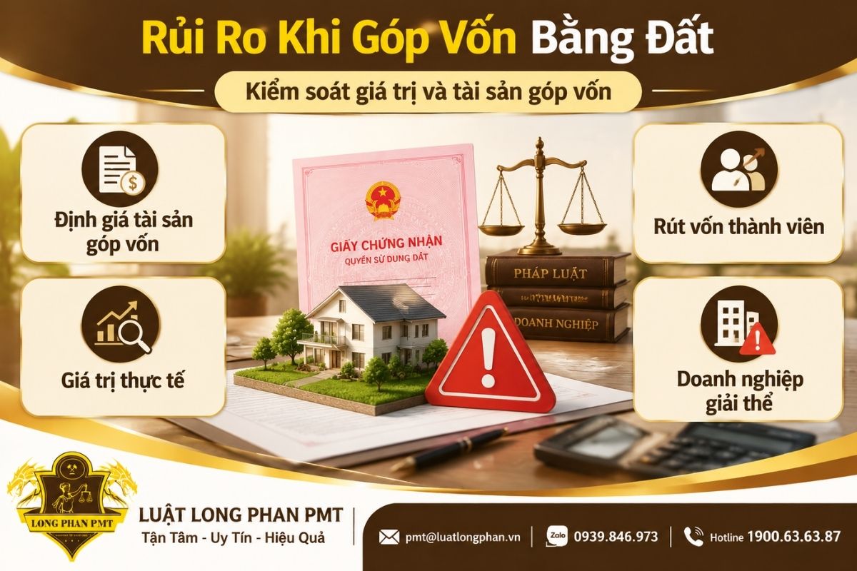 Rủi ro góp vốn bằng quyền sử dụng đất khi định giá sai và xử lý tài sản sau rút vốn.