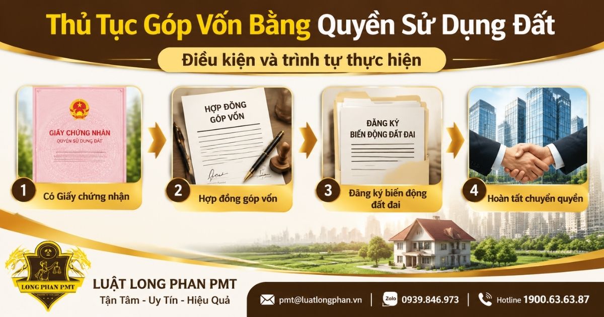 Thủ tục góp vốn bằng quyền sử dụng đất theo quy định mới nhất với các bước thực hiện hợp pháp.