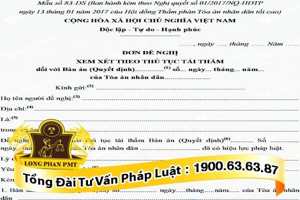 Đơn đề nghị xét xử tái thẩm vụ án dân sự