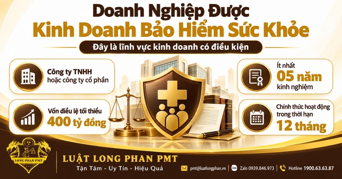 Doanh nghiệp được kinh doanh bảo hiểm sức khỏe khi đáp ứng điều kiện về vốn, nhân sự và loại hình.