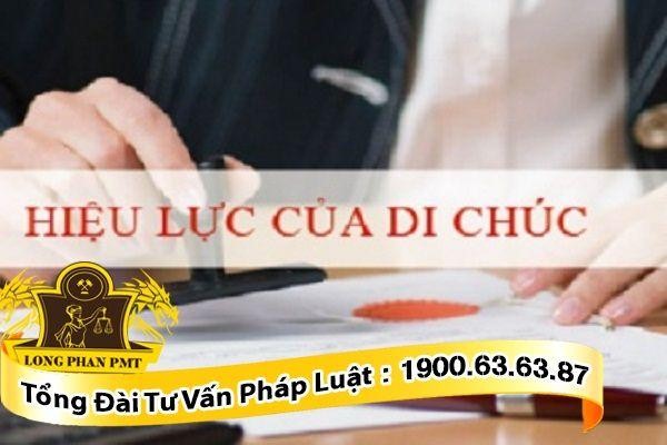 Hiệu lực của di chúc miệng