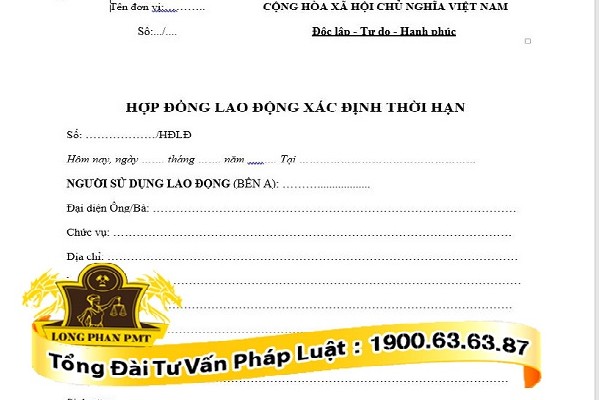 Hợp đồng lao động xác định thời hạn