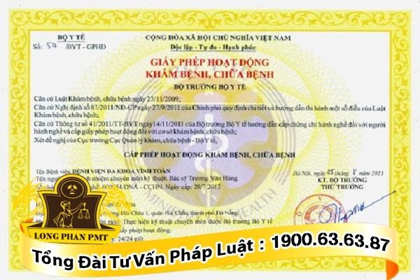 Giấy phép hoạt động khám bệnh, chữa bệnh