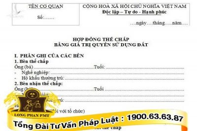 hợp đồng thế chấp quyền sử dụng đất