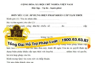 Trình tự, thủ tục áp dụng biện pháp khẩn cấp tạm thời trong vụ án dân sự