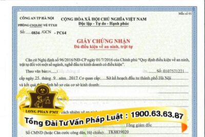 Giấy chứng nhận đủ điều kiện về an ninh trật tự