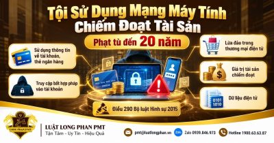 Mức phạt tội sử dụng mạng máy tính chiếm đoạt tài sản và các căn cứ xác định.
