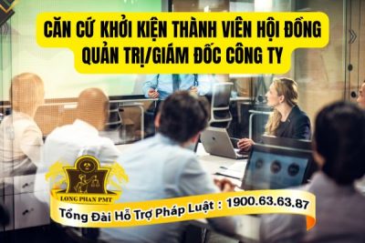 Quy định về căn cứ khởi kiện thành viên hội đồng quản trị/giám đốc công ty