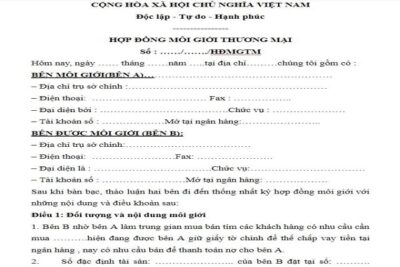 Hợp đồng môi giới thương mại