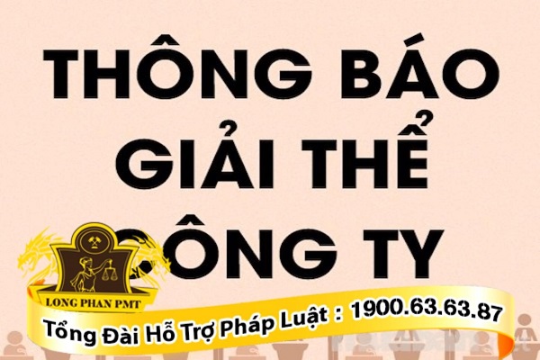 Thông báo giải thể công ty
