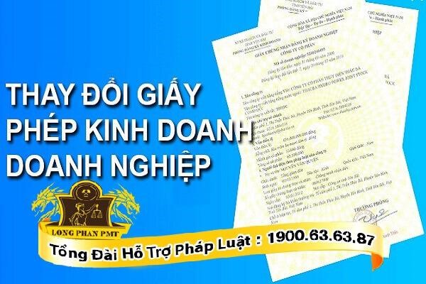 Thủ tục thay đổi giấy phép kinh doanh