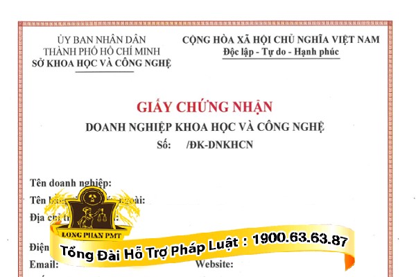 Giấy chứng nhận doanh nghiệp khoa học và công nghệ