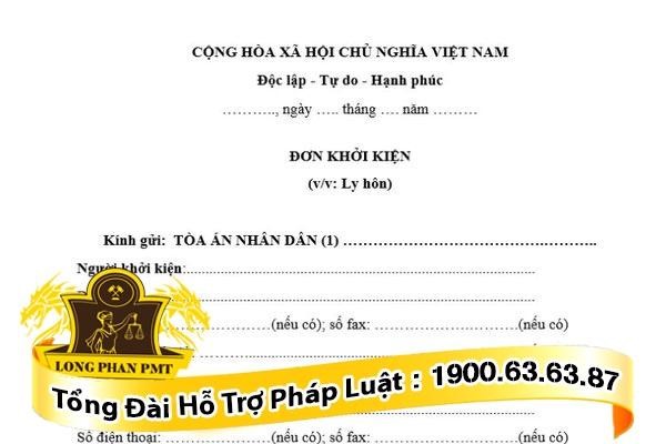 Mẫu đơn ly hôn đơn phương
