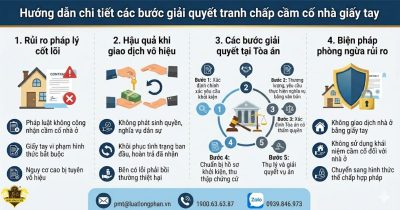 04 bước hướng dẫn giải quyết tranh chấp cầm cố nhà giấy tay chi tiết.