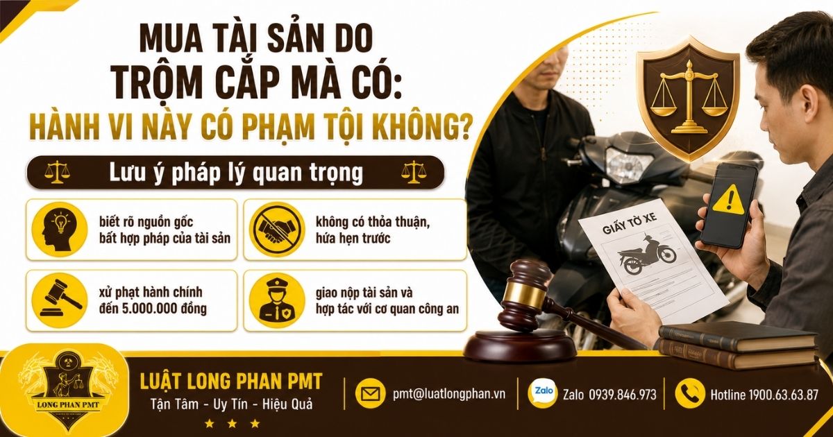 Mua tài sản do trộm cắp mà có và các điều kiện phát sinh trách nhiệm pháp lý