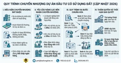 Quy trình chuyển nhượng dự án đầu tư có sử dụng đất theo luật mới.