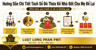 Tách sổ đỏ thừa kế nhà đất cha mẹ để lại và các bước pháp lý cần thực hiện.