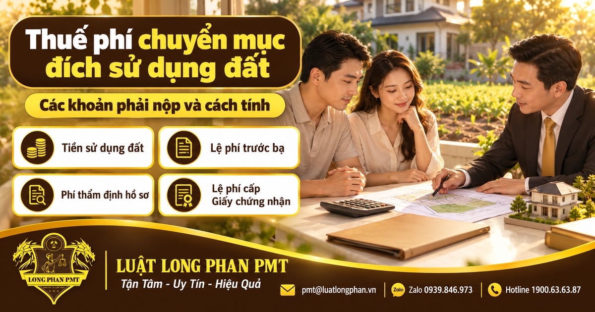 Thuế phí chuyển mục đích sử dụng đất: các khoản phải nộp và cách tính khi chuyển sang đất ở