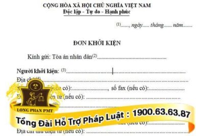 Mẫu đơn khởi kiện