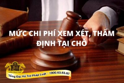 Mức chi phí xem xét thẩm định tại chỗ là bao nhiêu?