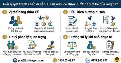 Giải quyết tranh chấp cháu nuôi có được hưởng thừa kế của ông bà với vị thế, điều kiện, lưu ý.