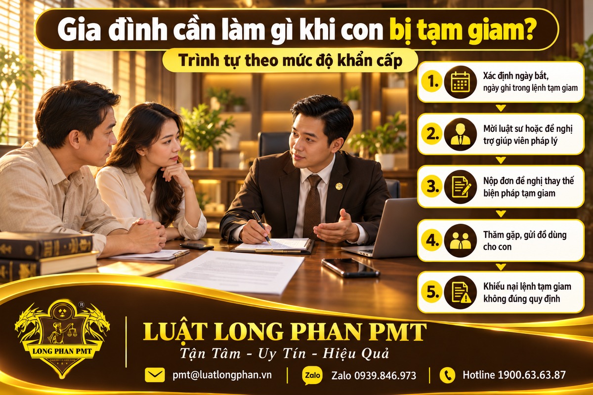 Năm bước gia đình cần làm khi con chưa đủ 18 tuổi bị tạm giam