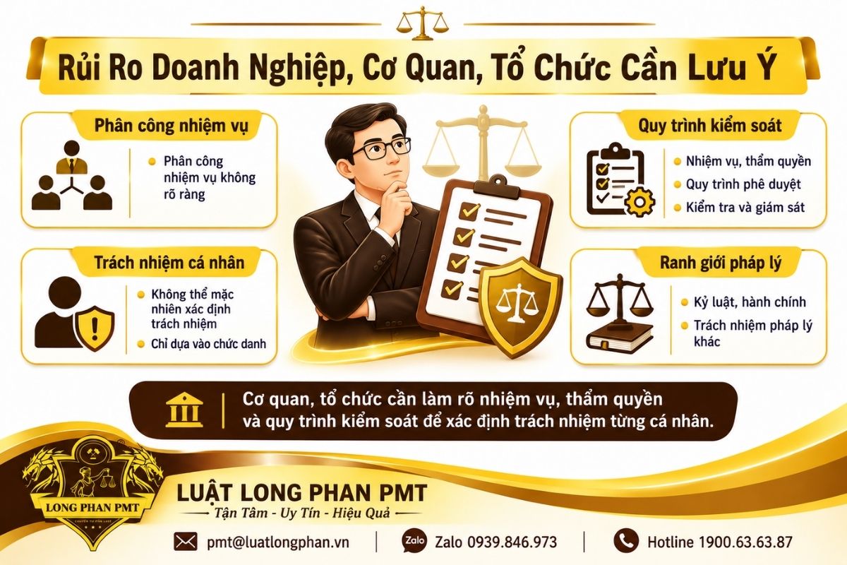 Rủi ro trách nhiệm của người quản lý khi phân công, kiểm tra, giám sát và phê duyệt nhiệm vụ