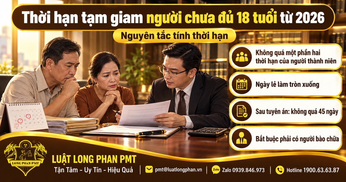Thời hạn tạm giam người chưa đủ 18 tuổi từ 2026: rút ngắn, làm tròn ngày lẻ, có người bào chữa
