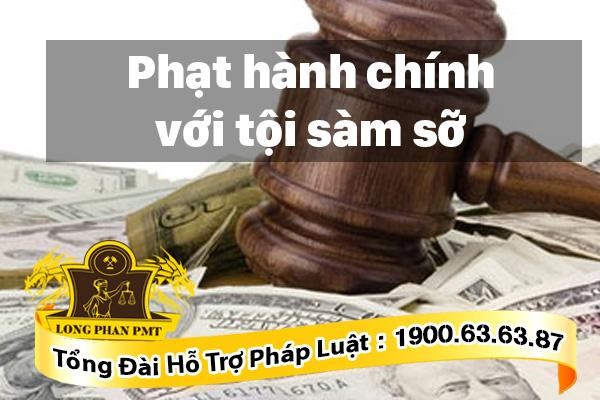 Phạt hành chính đối với tội xàm sỡ