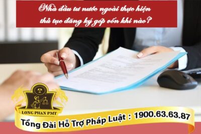 Nhà đầu tư nước ngoài thực hiện thủ tục đăng ký góp vốn